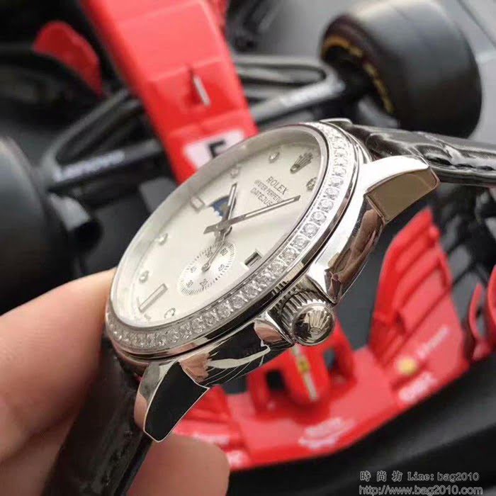 ROLEX勞力士 2019鼎力推薦 最新款勞力士 月相系列 九字位日月星辰功能 三度防水性能 透底 男士腕表  wssb4984